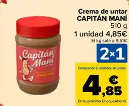 Carrefour CAPITÁN MANÍ Crema de untar oferta