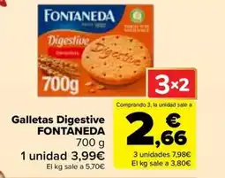 Carrefour FONTANEDA Galletas Digestive oferta