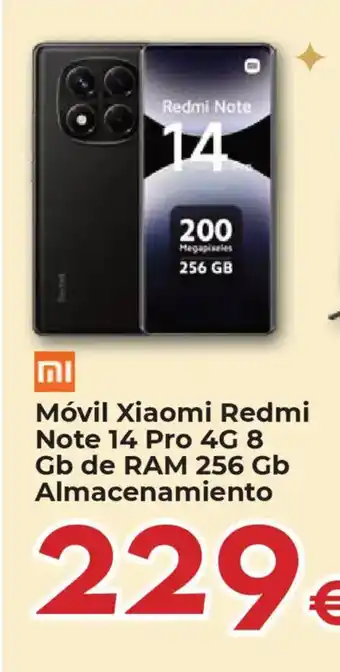 XIAOMI Móvil Redmi Note 14 Pro 4G 8 Gb de RAM 256 Gb Almacenamiento