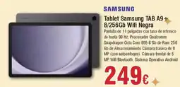 Hiper FROIZ SAMSUNG Tablet TAB A9+ 8/256Gb Wifi Negra oferta