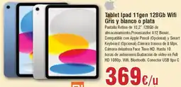 Hiper FROIZ Tablet Ipad 11gen 128Gb Wifi Gris y blanco o plata oferta