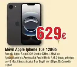 Hiper FROIZ Móvil Apple Iphone 16e 128Gb oferta