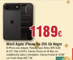Hiper FROIZ Móvil Apple iPhone Air 256 Gb Negro oferta