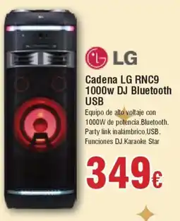 Hiper FROIZ LG Cadena RNC9 1000w DJ Bluetooth USB oferta