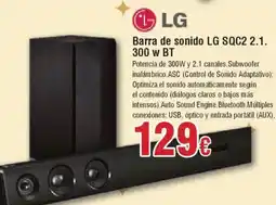 Hiper FROIZ LG Barra de sonido SQC2 2.1. 300 w BT oferta
