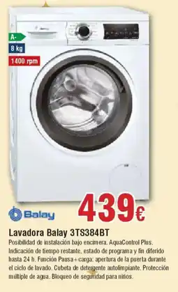 Hiper FROIZ BALAY Lavadora 3TS384BT oferta
