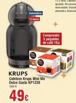 Hiper FROIZ KRUPS Cafetera Mini Me Dolce Gusto KP1238 oferta