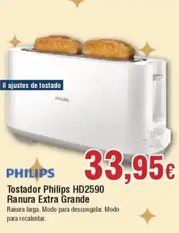 Hiper FROIZ PHILIPS Tostador HD2590 Ranura Extra Grande oferta