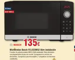 Hiper FROIZ BOSCH Microondas FEL023MS2 libre instalación oferta