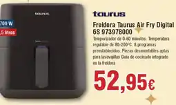Hiper FROIZ TAURUS Freidora Air Fry Digital 6S 973978000 oferta