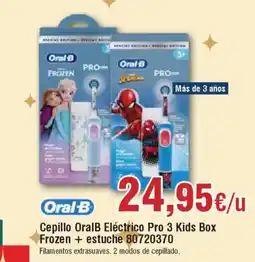 Hiper FROIZ ORAL-B Eléctrico Pro 3 Kids Box Frozen + estuche 80720370 oferta