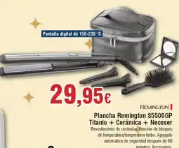 Hiper FROIZ REMINGTON Plancha S5506GP Titanio + Cerámica + Neceser oferta