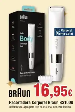 Hiper FROIZ BRAUN Recortadora Corporal BS1000 oferta