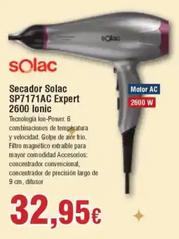 Hiper FROIZ SOLAC Secador SP7171AC Expert 2600 lonic oferta