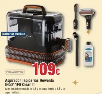Hiper FROIZ ROWENTA Aspirador Tapicerías IN5011FO Clean It oferta