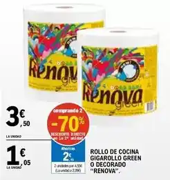 E.Leclerc Renova - rollo de cocina gigarolo green o decorado oferta