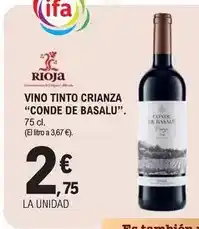 E.Leclerc Conde de basalu - vino tinto crianza oferta