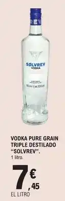 E.Leclerc Solvrev - vodka pure grain triple destilado oferta