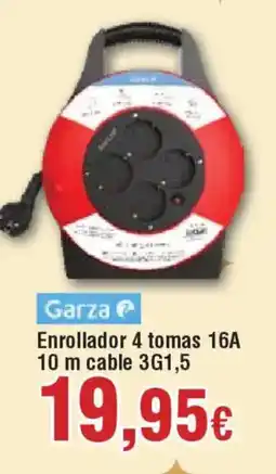 Hiper FROIZ GARZA Enrollador 4 tomas 16A 10 m cable 3G1,5 oferta