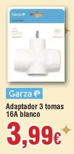 Hiper FROIZ GARZA Adaptador 3 tomas 16A blanco oferta