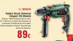 Hiper FROIZ BOSCH Taladro Universal Impact 700 Maletín oferta