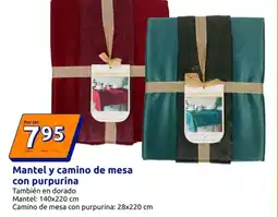 Action Mantel y camino de mesa con purpurina oferta