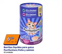 Action Barritas líquidas para gatos Purrfections Pollo y salmón oferta