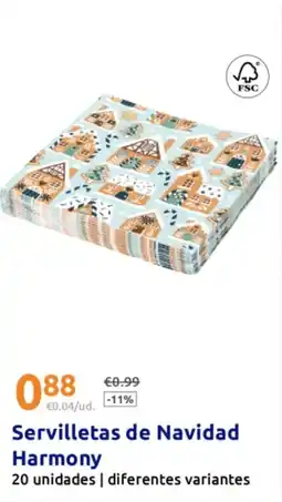 Action Servilletas de Navidad Harmony oferta