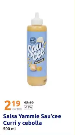 Action SAU'CEE Salsa Yammie Curri y cebolla oferta