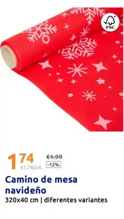 Action Camino de mesa navideño oferta
