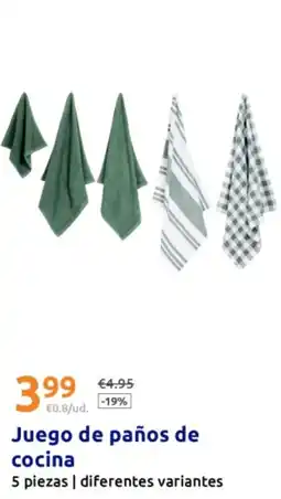 Action Juego de paños de cocina oferta
