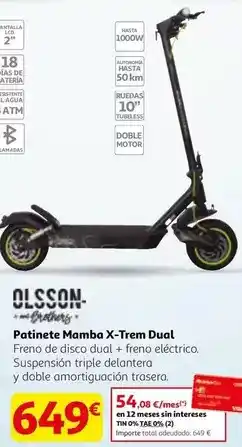 Alcampo Total - patinete mamba x-trem dual oferta