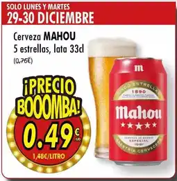 SPAR Mahou - cerveza 5 estrellas oferta