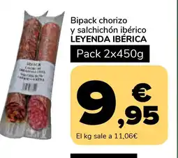 Supeco LEYENDA IBÉRICA Bipack chorizo y salchichón ibérico oferta
