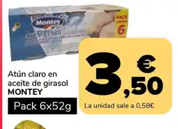 Supeco MONTEY Atún claro en aceite de girasol oferta