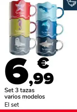 Supeco Set 3 tazas varios modelos oferta