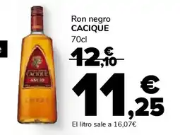 Supeco CACIQUE Ron negro oferta