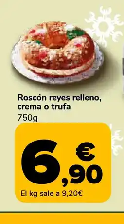 Supeco Roscón reyes relleno, crema o trufa oferta