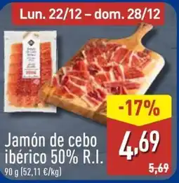 ALDI Jamón de cebo ibérico 50% R.I. oferta
