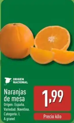 ALDI Naranjas de mesa oferta