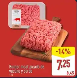 ALDI Burger meat picada de vacuno y cerdo oferta