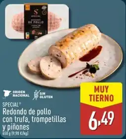 ALDI SPECIAL Redondo de pollo con trufa, trompetillas oferta