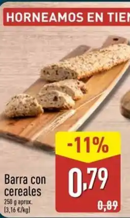 ALDI Barra con cereales oferta