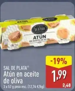 ALDI SAL DE PLATA Atún en aceite de oliva oferta