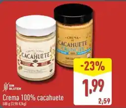 ALDI Crema 100% cacahuete oferta