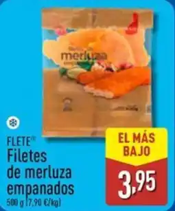 ALDI FLETE Filetes de merluza empanados oferta