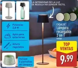 ALDI CASALUX Lámpara recargable 3 en 1 oferta