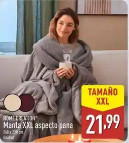 ALDI HOME CREATION Manta XXL aspecto pana oferta