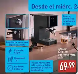ALDI AMBIANO Cafetera espresso retro oferta
