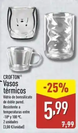 ALDI CROFTON Vasos térmicos oferta